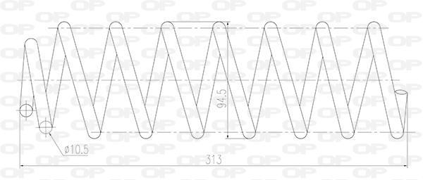 Mola de suspensão OPEN PARTS ref. CSR9016.00