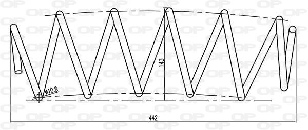 Mola de suspensão OPEN PARTS ref. CSR9030.00