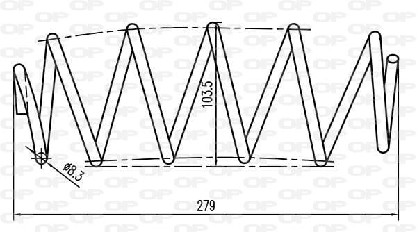 Mola de suspensão OPEN PARTS ref. CSR9034.00