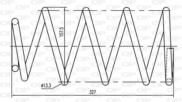 Mola de suspensão OPEN PARTS ref. CSR9048.00