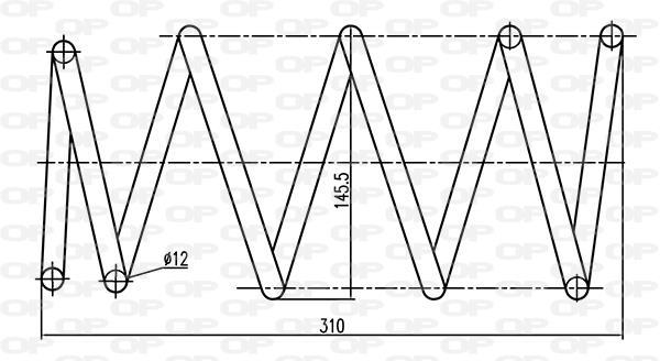 Mola de suspensão OPEN PARTS ref. CSR9053.00