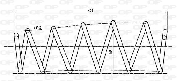 Mola de suspensão OPEN PARTS ref. CSR9055.00