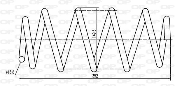Mola de suspensão OPEN PARTS ref. CSR9161.00