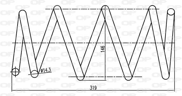 Mola de suspensão OPEN PARTS ref. CSR9206.00