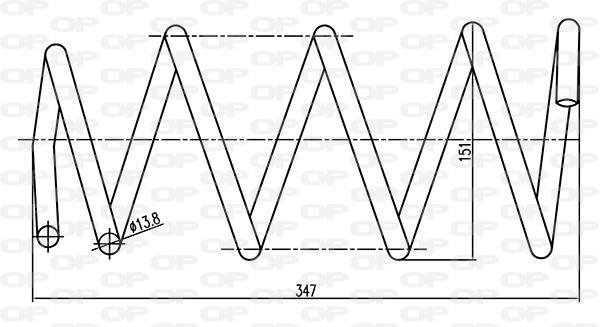Mola de suspensão OPEN PARTS ref. CSR9237.00