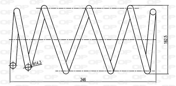 Mola de suspensão OPEN PARTS ref. CSR9257.00