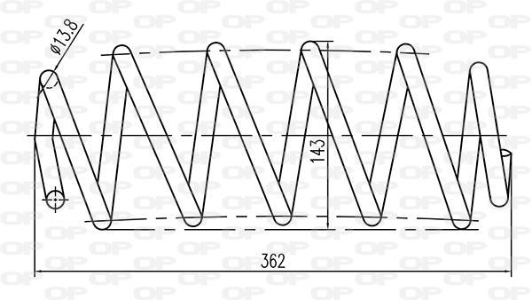 Mola de suspensão OPEN PARTS ref. CSR9271.00