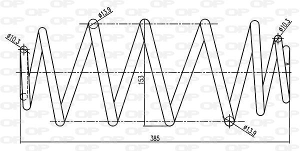 Mola de suspensão OPEN PARTS ref. CSR9348.00