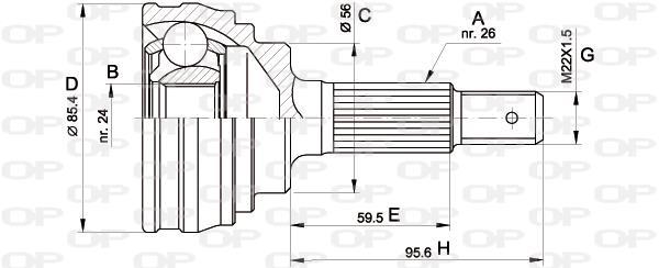 Junta homocinética OPEN PARTS ref. CVJ5067.10