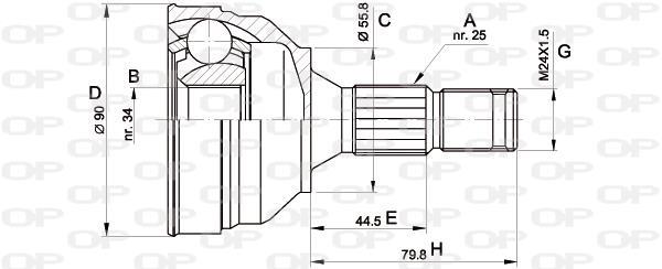 Junta homocinética OPEN PARTS ref. CVJ5141.10
