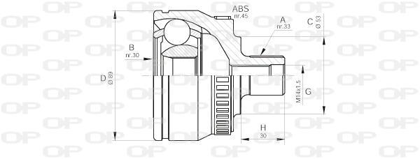 Junta homocinética OPEN PARTS ref. CVJ5233.10