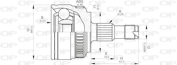 Junta homocinética OPEN PARTS ref. CVJ5354.10