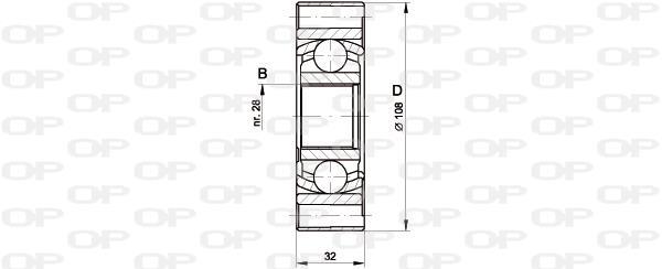 Joint homocinétique, transmission OPEN PARTS ref. CVJ5412.20
