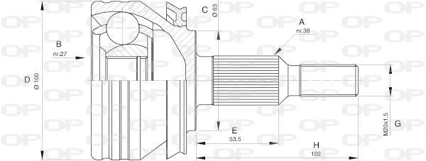 Junta homocinética OPEN PARTS ref. CVJ5581.10