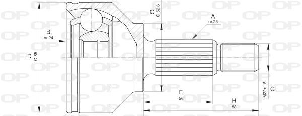 Joint homocinétique, transmission OPEN PARTS ref. CVJ5644.10