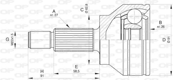 Junta homocinética OPEN PARTS ref. CVJ5804.10