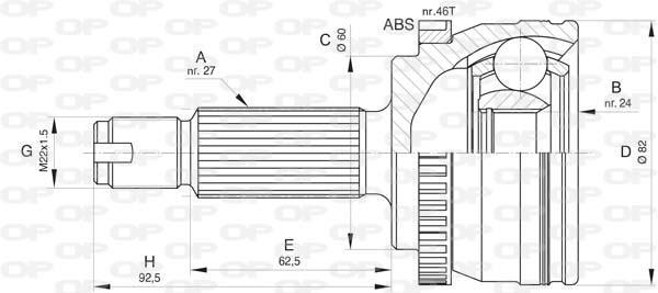 Junta homocinética OPEN PARTS ref. CVJ5805.10