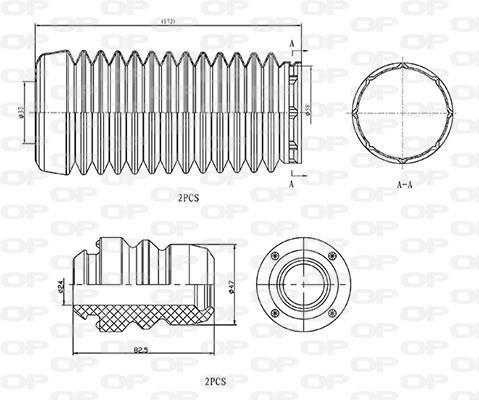 Fole do amortecedor de suspensão OPEN PARTS ref. DCK5010.04