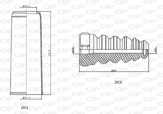 Fole do amortecedor de suspensão OPEN PARTS DCK5019.04