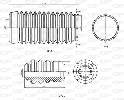 Fole do amortecedor de suspensão OPEN PARTS DCK5046.04