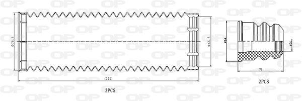 Fole do amortecedor de suspensão OPEN PARTS DCK5047.04