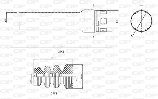 Fole do amortecedor de suspensão OPEN PARTS DCK5055.04