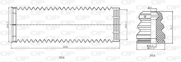 Fole do amortecedor de suspensão OPEN PARTS DCK5056.04