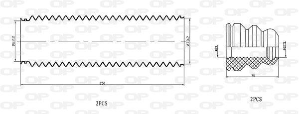 Fole do amortecedor de suspensão OPEN PARTS DCK5064.04
