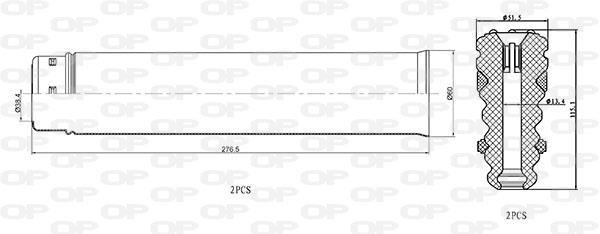 Fole do amortecedor de suspensão OPEN PARTS ref. DCK5067.04