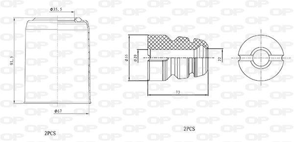 Fole do amortecedor de suspensão OPEN PARTS ref. DCK5083.04