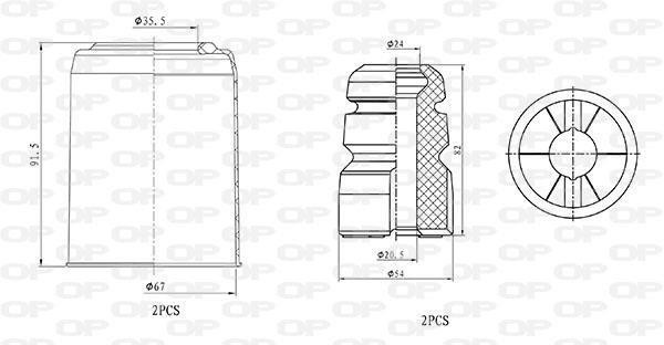 Fole do amortecedor de suspensão OPEN PARTS DCK5084.04