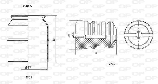 Fole do amortecedor de suspensão OPEN PARTS ref. DCK5085.04