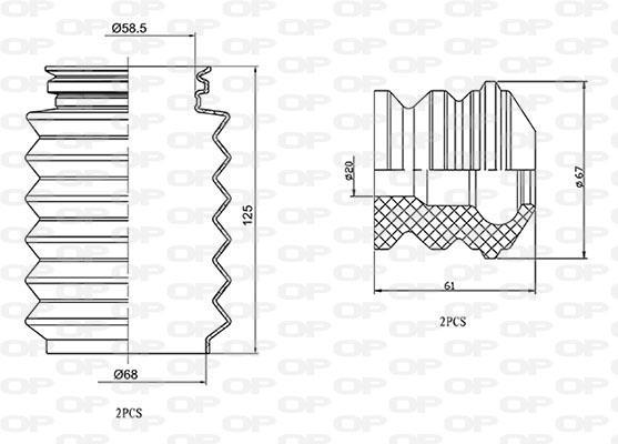 Fole do amortecedor de suspensão OPEN PARTS ref. DCK5097.04