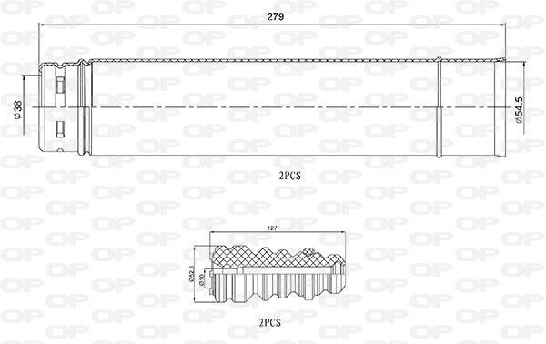 Fole do amortecedor de suspensão OPEN PARTS ref. DCK5100.04