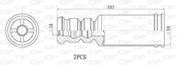 Fole do amortecedor de suspensão OPEN PARTS DCK5102.02