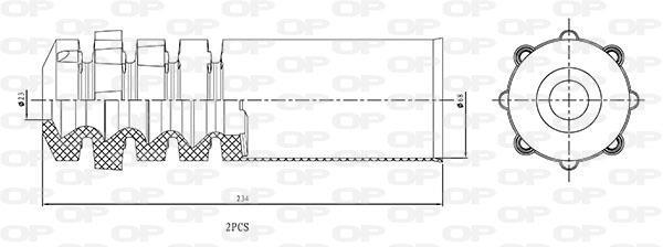 Fole do amortecedor de suspensão OPEN PARTS DCK5105.02