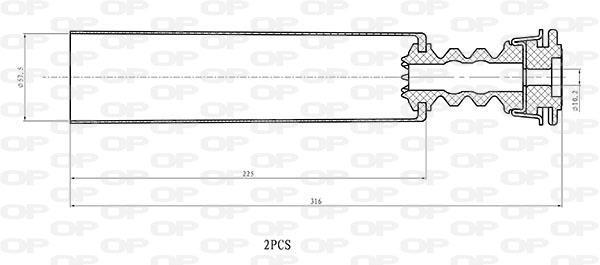 Fole do amortecedor de suspensão OPEN PARTS DCK5106.02