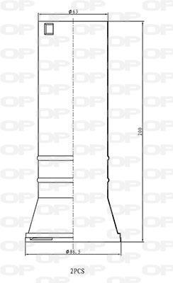 Fole do amortecedor de suspensão OPEN PARTS ref. DCK5113.02