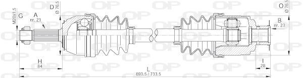 Cardan OPEN PARTS ref. DRS6013.00