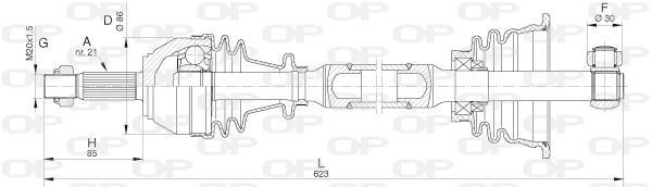 Cardã OPEN PARTS ref. DRS6016.00