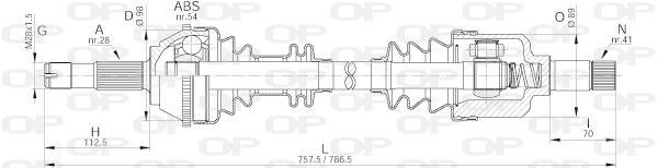 Cardan OPEN PARTS ref. DRS6143.00