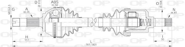 Cardan OPEN PARTS ref. DRS6174.00