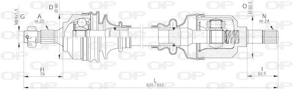Cardan OPEN PARTS ref. DRS6252.00