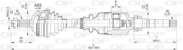 Cardan OPEN PARTS ref. DRS6312.00