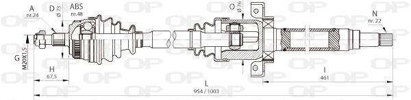 Cardan OPEN PARTS DRS6363.00