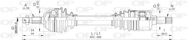Cardã OPEN PARTS ref. DRS6388.00