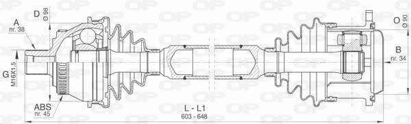 Cardan OPEN PARTS ref. DRS6404.00