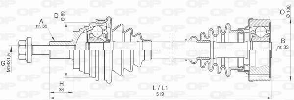 Cardã OPEN PARTS ref. DRS6418.00