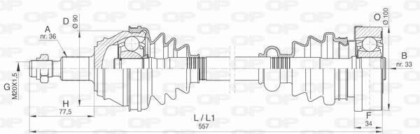 Cardan OPEN PARTS ref. DRS6422.00