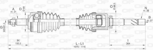 Cardã OPEN PARTS ref. DRS6430.00